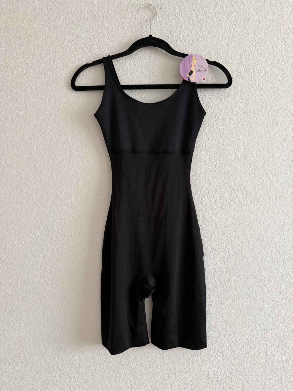 Spanx Hide & Sleek Slip Suit Size Small Black Compression Moisture-Wicking NWT